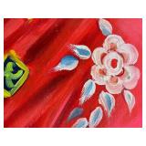 Framed Oil Painting on Canvas- Chinese Lady in Dudou