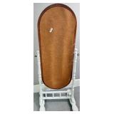 White Legacy Swivel Full Length Wood Floor Mirror