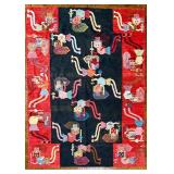 Vintage Peruvian Flatweave Kilim Rug/Tapestry