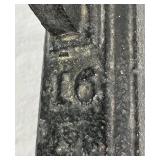 Cast Iron Wright Studios Cow Doorstop and Cast Iron Antique Sad Iron No 16