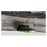 Cast Iron Wright Studios Cow Doorstop and Cast Iron Antique Sad Iron No 16
