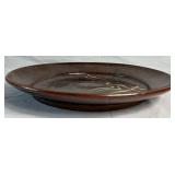 Matching Pair of Handmade Studio Pottery Serving Tray and Bowl