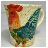 Hand Painted Pep.Bizzarrie Italian Pottery Rooster Collection