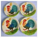 Hand Painted Pep.Bizzarrie Italian Pottery Rooster Collection