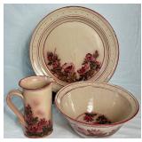Hand Crafted & Hand Painted Rose Art Pottery Collection