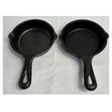 Lodge Cast Iron Bundle of Fajita Skillet, 14" Skillet, and 2 Mini Skillets