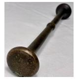 Antique Mortar & Pestle Heavy Solid Brass Apothecary  Bowl