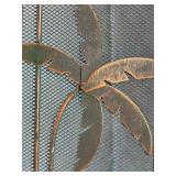 Stamped Copper Elephant and Palm Trees Mirror