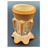 Vintage Tablecraft Jadeite Glass Salt & Pepper Set and Vintage Greentown Chocolate Slag Art Glass Cactus Toothpick Holder