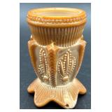 Vintage Tablecraft Jadeite Glass Salt & Pepper Set and Vintage Greentown Chocolate Slag Art Glass Cactus Toothpick Holder