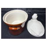 Vintage Hall Carbone Duck Soup Tureen and Depretis Linea Tre Stoneware Pitcher