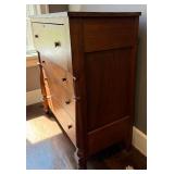 Antique Cherry 4 Drawer Wood Dresser