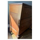 Antique Cherry 4 Drawer Wood Dresser