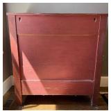 Antique Cherry 4 Drawer Wood Dresser