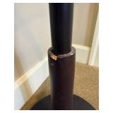 Vintage Style Dark Brown Ottoman Storage Entry Bench with Faux Leather and Buckles plus Metal & Wood Hall Coat Rack