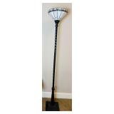 Mission Style Table Lamp with Glass Shade and Tiffany Style Mission Design Floor Lamp