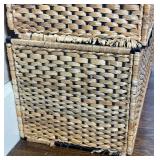 Woven Storage Baskets Bundle  - 3 Large Rectangle and 1 Square