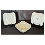 Sur La Table Porcelain Lion Head White Bowls and Ecoware White Plates