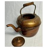 Vintage Copper Teapot Collection - 4 Teapots of Various Sizes & Styles