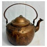 Vintage Copper Teapot Collection - 4 Teapots of Various Sizes & Styles