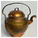 Vintage Copper Teapot Collection - 4 Teapots of Various Sizes & Styles