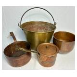 Vintage Copper and Brass Cooking Collection