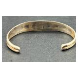 Navajo Style Sterling Silver and Black Onyx Cuff Bracelet