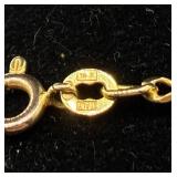Italian 14K Gold 16" Necklace - Marked 14K Italy 585