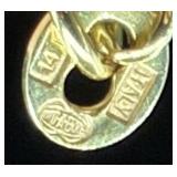 Italian 14K Gold 16" Necklace - Marked 14K Italy 585
