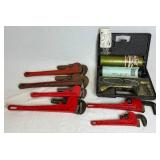 6 Piece Collection of Pipe Wrenches with Bernz-O-Matic Torch Kit