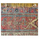 Vintage Handknotted Woven Distressed Northwest Tribal Rug 6
