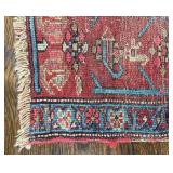 Vintage Handknotted Woven Distressed Northwest Tribal Rug 6
