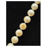Vintage Jewelry Selection with Faux Pearl Necklaces, Cameos, Pins and Long Gloves
