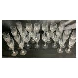 Royal Highlights Crystal Champagne and Wine Glasses by Princess House