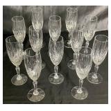 Royal Highlights Crystal Champagne and Wine Glasses by Princess House