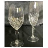 Royal Highlights Crystal Champagne and Wine Glasses by Princess House
