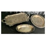 Bundle of SilverPlated Serving Dishes
