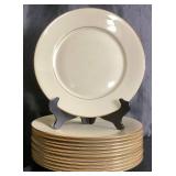 Lenox Gold Leaf Hayworth Porcelain Fine China Set - Cream Colored Ivory with Gold Trim