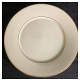 Lenox Gold Leaf Hayworth Porcelain Fine China Set - Cream Colored Ivory with Gold Trim