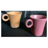 Set of 4 Vintage Signed Luna Garcia Studio Pottery Mugs