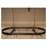 Gourmet Kitchen Hanging Pot/Pan Rack with Hooks