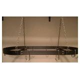 Gourmet Kitchen Hanging Pot/Pan Rack with Hooks
