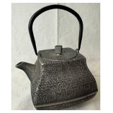 Thai Handcrafted Bamboo and Rattan Tobacco Boxes plus Japanese-Style Cast Iron Teapot