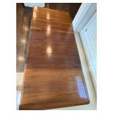 Antique Victorian Revival Oak Table with Barley Twist Legs and Casters