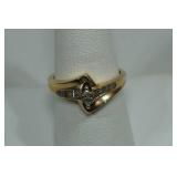 14k Yellow Gold Diamond Engagement Ring