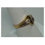 14k Yellow Gold Diamond Engagement Ring