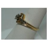 14k Yellow Gold Diamond Engagement Ring