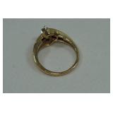 14k Yellow Gold Diamond Engagement Ring