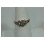 10k Yellow Gold Ladies Diamond Ring