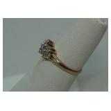 10k Yellow Gold Ladies Diamond Ring